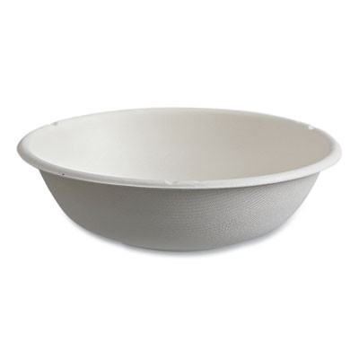 Vanguard Renewable And Compostable Sugarcane Bowls, 16 Oz, White, 800/Carton