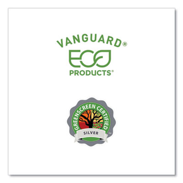 Vanguard Renewable And Compostable Sugarcane Plates, 10 x 10, White, 250/Carton