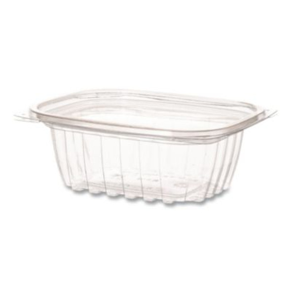 Renewable And Compostable Rectangular Deli Containers With Lid, 12 Oz, 2 x 4 x 2, Clear, Plastic, 100/Pack, 3 Packs/Carton