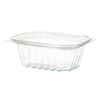 Renewable And Compostable Rectangular Deli Containers With Lid, 12 Oz, 2 x 4 x 2, Clear, Plastic, 100/Pack, 3 Packs/Carton
