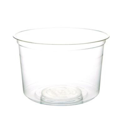 Renewable And Compostable Round Deli Containers, 16 Oz, 4.63" Diameter x 3.06" h, Clear, Plastic, 50/Pack, 10 Packs/Carton