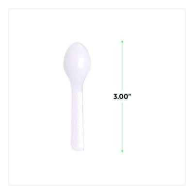 Plantware Cpla Tasting Spoon, Plastic, 3", White, 2,000/Carton