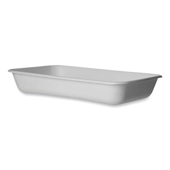 Worldview Renewable Molded Fiber Containers, 10.47 x 10.47 x 1.76, White, 200/Carton