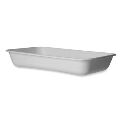 Worldview Renewable Molded Fiber Containers, 10.47 x 10.47 x 1.76, White, 200/Carton