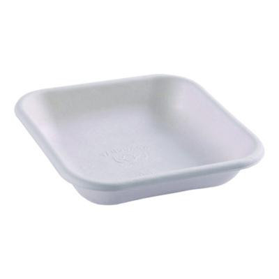 Vanguard Worldview Renewable And Compostable Sugarcane Takeout Containers, 9.9 Oz, 5 x 5 x 1, White, 800/Carton