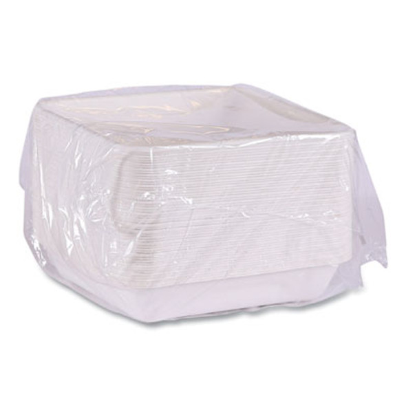Vanguard Worldview Renewable And Compostable Sugarcane Take-Out Containers, 47 Oz, 9 x 9 x 1.5, White, 200/Carton