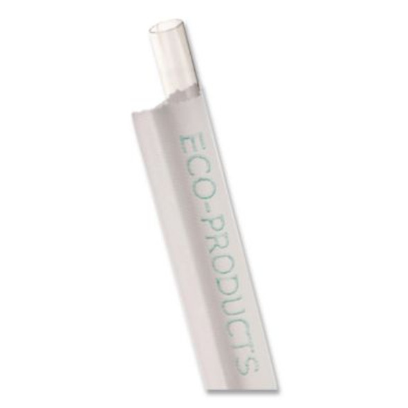 Wrapped Straw, 9.5", Plastic, Clear, 4,800/Carton