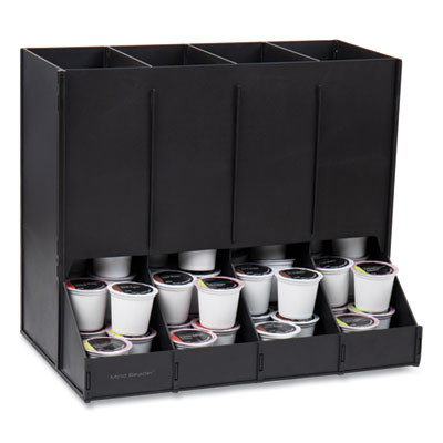 Anchor Collection 4-Compartment Single Serve Pod Countertop Dispenser, 14.25 x 9 x 12.15, Black
