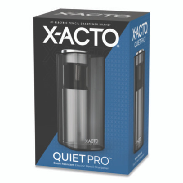 Model 1612 Quiet Pro Electric Pencil Sharpener, Ac-Powered, 3 X 5 X 9, Black/Silver/Smoke