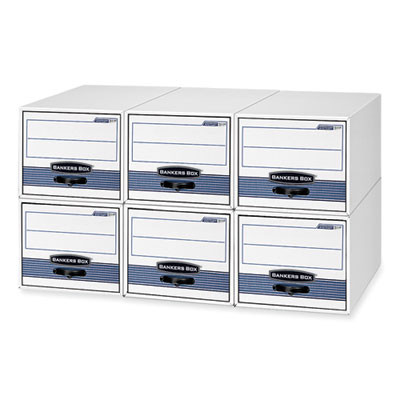 Stor/Drawer Steel Plus Extra Space-Savings Storage Drawers, Letter-Size Files, 14" x 25.5" x 11.5", White/Blue, 6/Carton