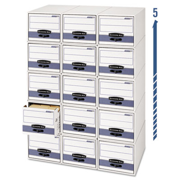 Stor/Drawer Steel Plus Extra Space-Savings Storage Drawers, Letter Files, 14" X 25.5" X 11.5", White/Blue, 6/Carton