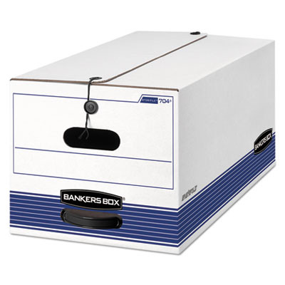 Stor/File Medium-Duty Strength Storage Boxes, Letter Files, 12" X 24.13" X 10.25", White, 20/Carton