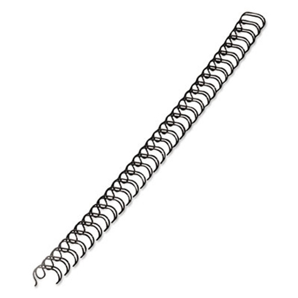 Wire Bindings For 11 x 8.5 Documents, 32 Rings, 0.38" (80-Sheet) Capacity, Black, 25/Pack