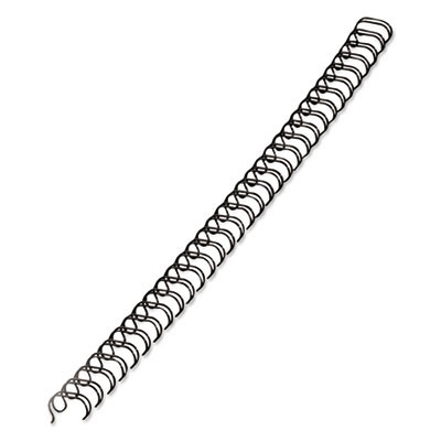 Wire Bindings For 11 x 8.5 Documents, 32 Rings, 0.38" (80-Sheet) Capacity, Black, 25/Pack