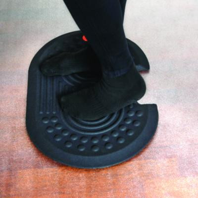 Afs-Tex 2000X Anti-Fatigue Mat, Oval, Black Anti-Slip Surface, 16" x 24"