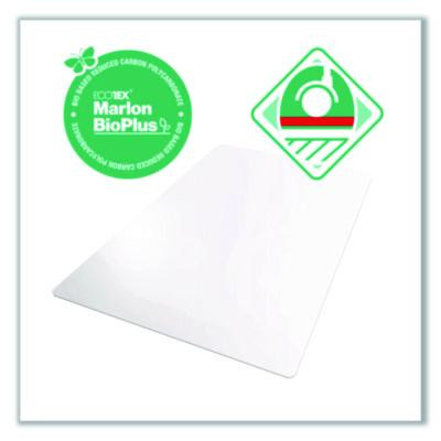 Ecotex Marlon Bioplus Rectangular Polycarbonate Chair Mat For Hard Floors, Rectangular, 46" x 60", Clear