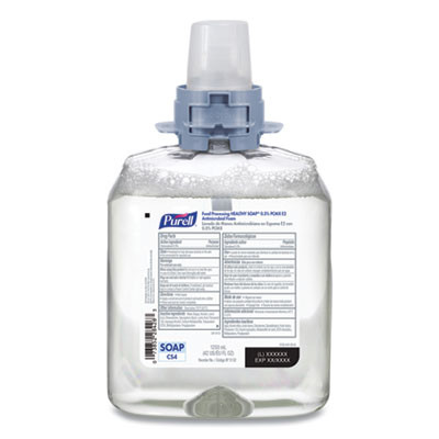 Food Processing Healthy Soap 0.5% Pcmx Antimicrobial E2 Foam Handwash, For Cs4 Dispensers, Fragrance-Free, 1,250 Ml, 4/Carton