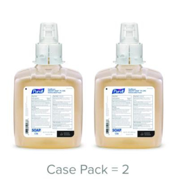 Healthcare Healthy Soap 2% Chg Antimicrobial Foam Refill, For Cs6 Dispensers, Fragrance-Free, 1,200 Ml, 2/Carton