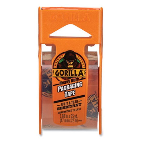 Heavy Duty Packaging Tape With Dispenser, 1.88" x 25 Yds, Clear, 4/Pack