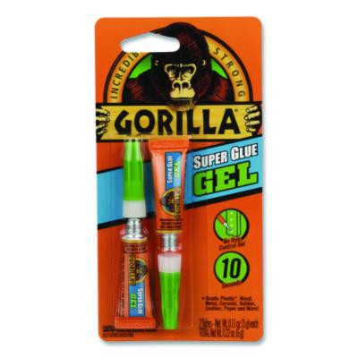 Super Glue Gel, Two 0.11 Oz Tubes, Dries Clear