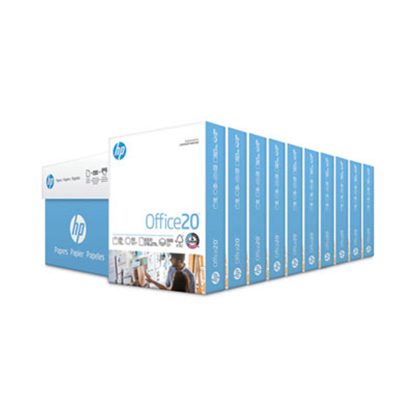 Office20 Paper, 92 Bright, 20 Lb Bond Weight, 8.5 x 11, White, 500 Sheets/Ream, 10 Reams/Carton