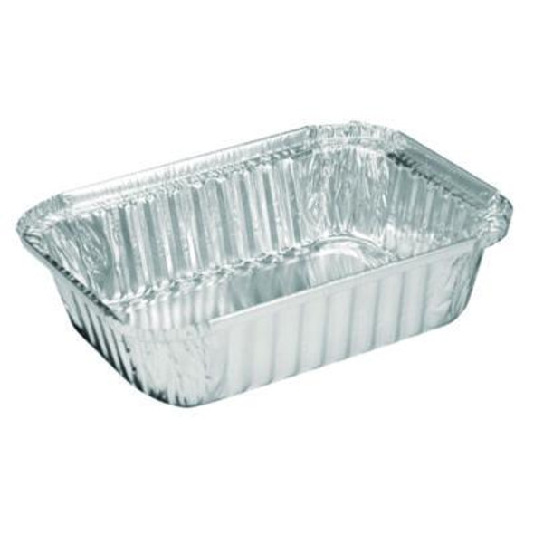 Aluminum Oblong Pan, 1.5 Lb, 5.13 x 7.06 x 1.69, Silver, 500/Carton