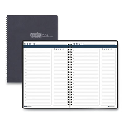 Recycled Undated Assignment Book For Intermediate Grades, 40-Weeks: Eight-Subject Day, Blue Cover, (100) 11 x 8.5 Sheets