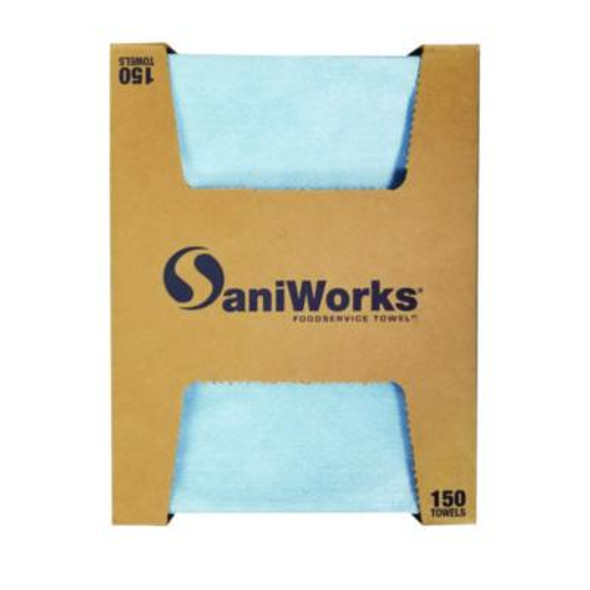 Deluxe Foodservice Wiper, 1-Ply, 13 x 21, Blue, 150/Carton