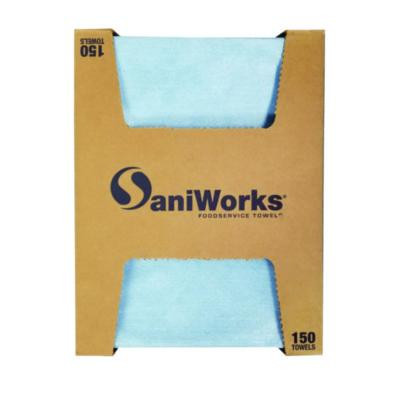 Deluxe Foodservice Wiper, 1-Ply, 13 x 21, Blue, 150/Carton