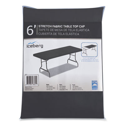 Igear Fabric Table Top Cap Cover, Polyester/Spandex, 30" x 72", Black