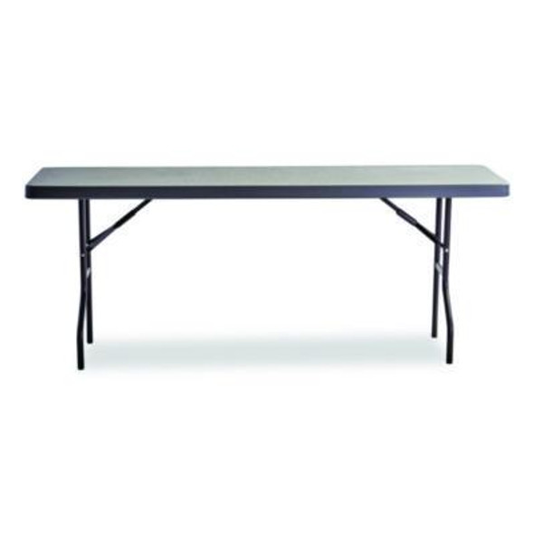 Indestructable Commercial Folding Table, Rectangular, 48" x 24" x 29", Charcoal Top, Charcoal Base/Legs