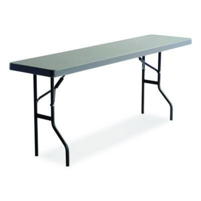 Indestructable Commercial Folding Table, Rectangular, 48" x 24" x 29", Charcoal Top, Charcoal Base/Legs