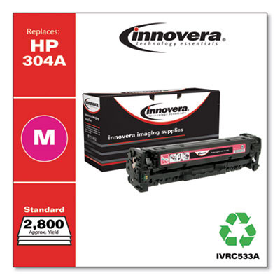 Remanufactured Magenta Toner, Replacement For 304A (Cc533A), 2,800 Page-Yield