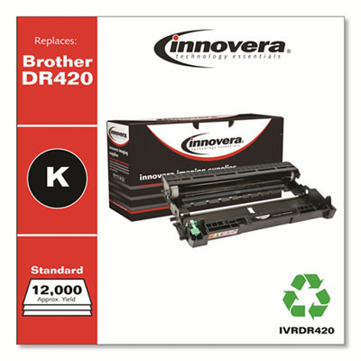 Remanufactured Black Drum Unit, Replacement For Dr420, 12,000 Page-Yield
