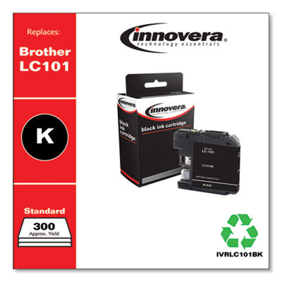 Compatible Black Ink, Replacement For Lc101Bk, 300 Page-Yield