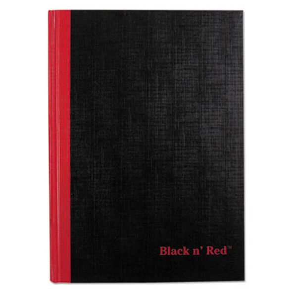 Hardcover Casebound Notebooks, Scribzee Compatible, 1-Subject, Wide/Legal Rule, Black/Red Cover, (96) 8.25 x 5.63 Sheets