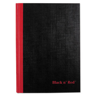 Hardcover Casebound Notebooks, Scribzee Compatible, 1-Subject, Wide/Legal Rule, Black/Red Cover, (96) 8.25 x 5.63 Sheets