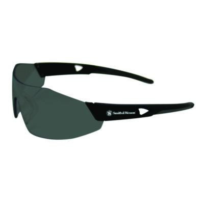 44 Magnum Safety Glasses, Frameless, Black Single Lens, 12/Box