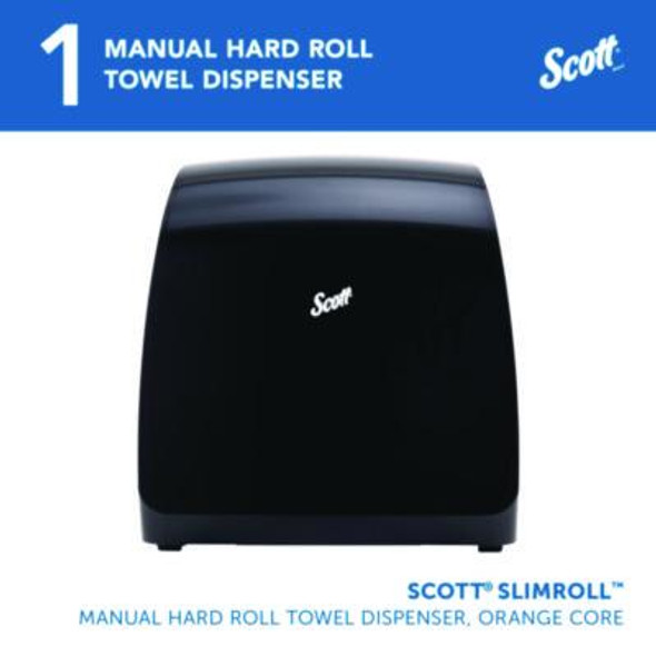 Slimroll Manual Towel Dispenser, 12.65 x 13.02 x 7.18, Black