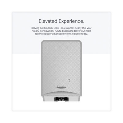 Icon Automatic Soap And Sanitizer Dispenser, 1.2 L, 8.06 x 14.18 x 4.75, Silver Mosaic