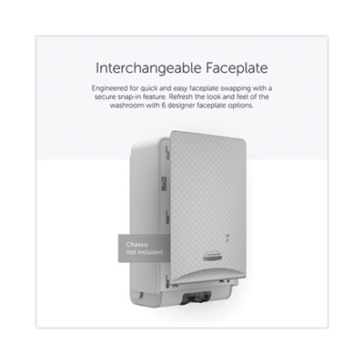 Icon Faceplate For Automatic Soap And Sanitizer Dispenser, 8.25 x 22 x 12.12, Silver Mosaic