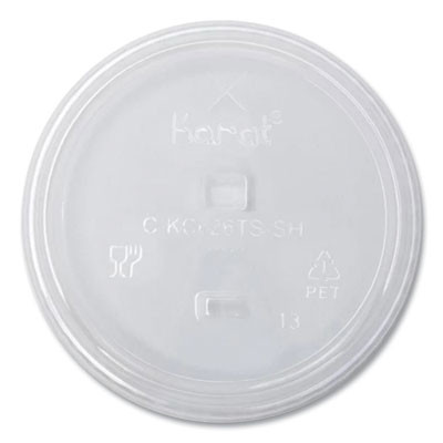 Pet Lids, Strawless Sipper, Fits 12 Oz To 24 Oz Cold Cups, Plastic, Clear, 1,000/Carton