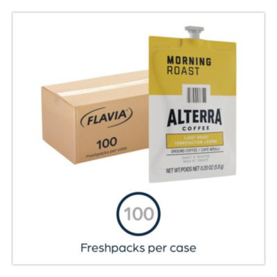 Alterra Morning Roast Coffee Freshpack, 100/Carton