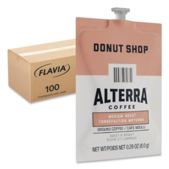 Alterra Donut Shop Coffee Freshpack, 100/Carton