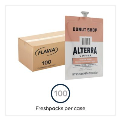 Alterra Donut Shop Coffee Freshpack, 100/Carton