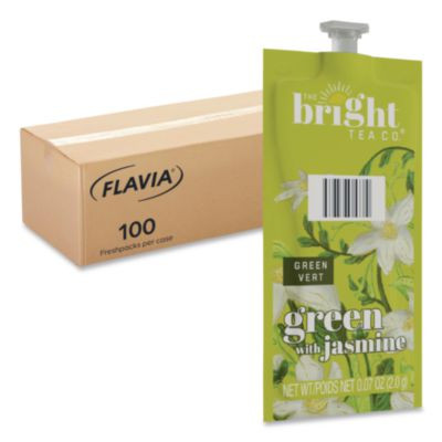 The Bright Tea Co. Green With Jasmine Tea Freshpack, 100/Carton