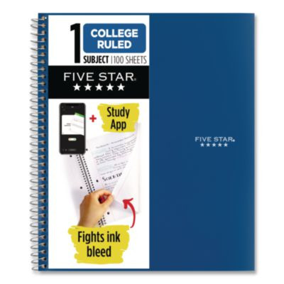 Wirebound Notebook, 1-Subject, Medium/College Rule, Randomly Assorted Cover Color, (100) 11 x 8.5 Sheets