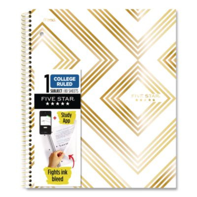 Style Wirebound Notebook, 1-Subject, Medium/College Rule, Randomly Assorted Cover Color, (80) 11 x 8.5 Sheets