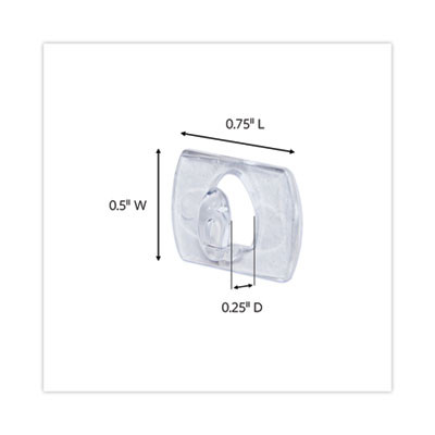 Clear Decorating Clips, Plastic, Supports 0.15 Lb, 40/Pack