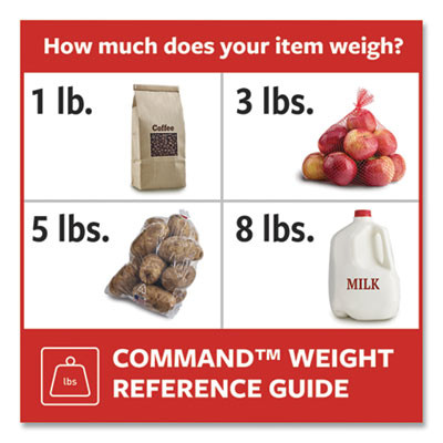 Large Wire Hooks, Metal Wire, White/Silver, Supports 5 Lb, 3/Pack